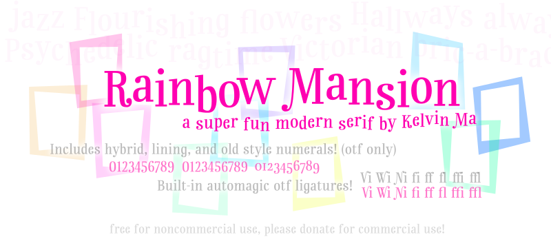 Rainbow Mansion font